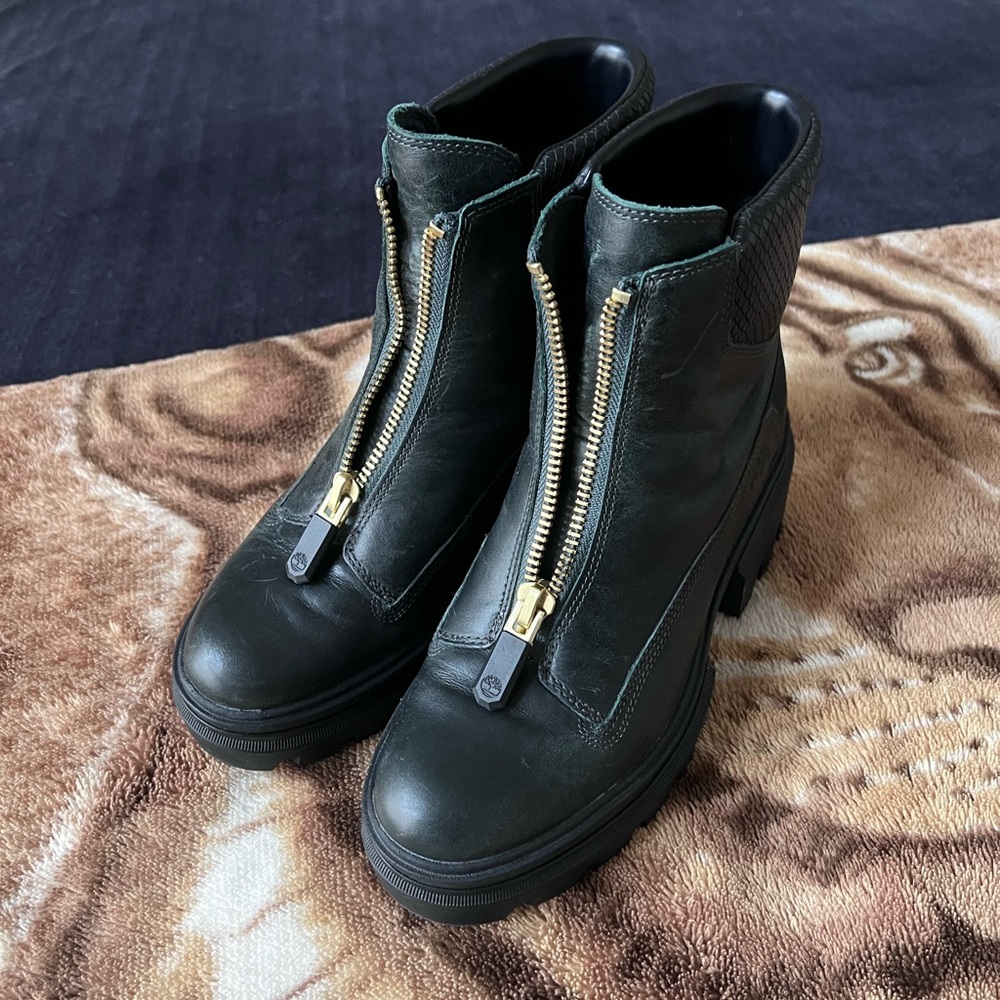Timberland Dark Green Everleigh zip Boots